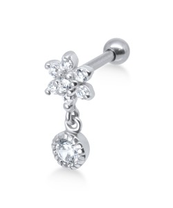 Flower CZ Stone Helix Ear Piercing TIP-2420